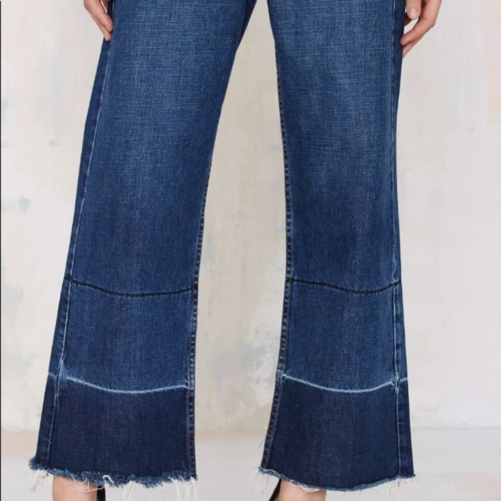 Nasty Gal Just Letting My Hem Down Flare Jeans
